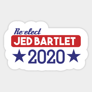 Re-Elect Jed Bartlet 2020 (Bold Stars) Sticker